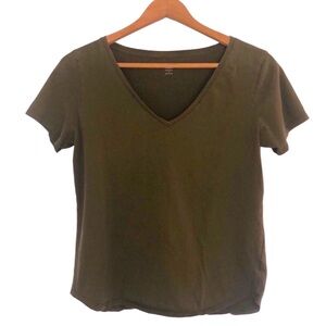Old Navy Olive Green V-Neck T-Shirt